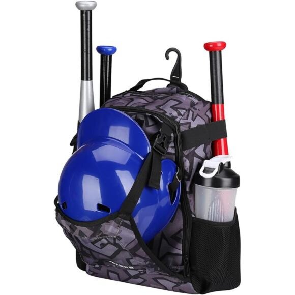 Youth Baseball Bat Bag Backpack, T-Ball & Softball Equipment & Gear for Youth